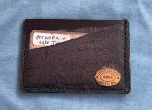 Horween card/cash wallet